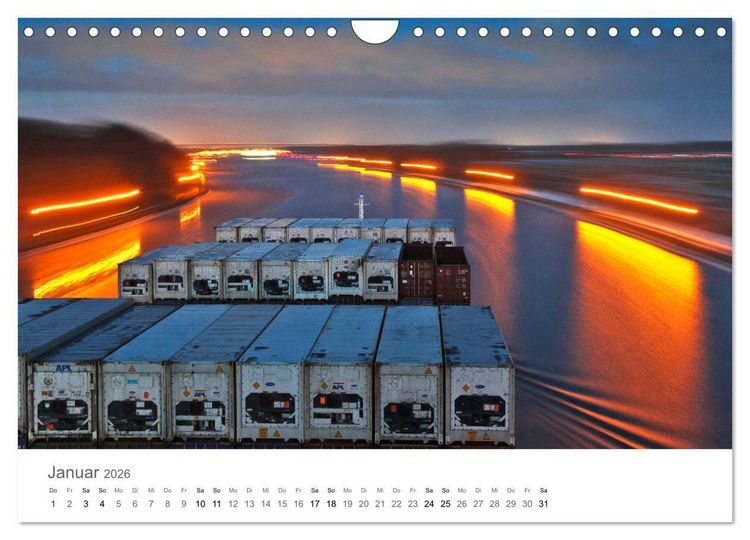 Produktbild: Faszination Schifffahrt - Schiffspassagen (Wandkalender 2026 DIN A4 quer), CALVENDO Monatskalender