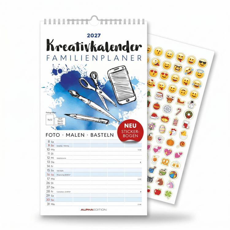 Produktbild: Kreativkalender Familienplaner 2027