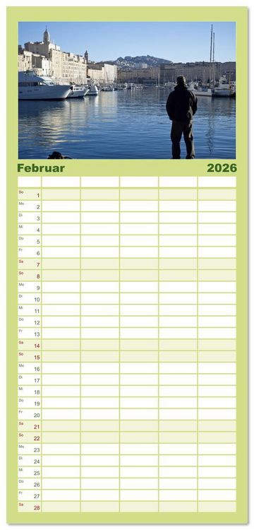 Produktbild: Familienplaner 2026 - Die Magie S&uuml;dfrankreichs mit 5 Spalten (Wandkalender, 21 x 45 cm) CALVENDO
