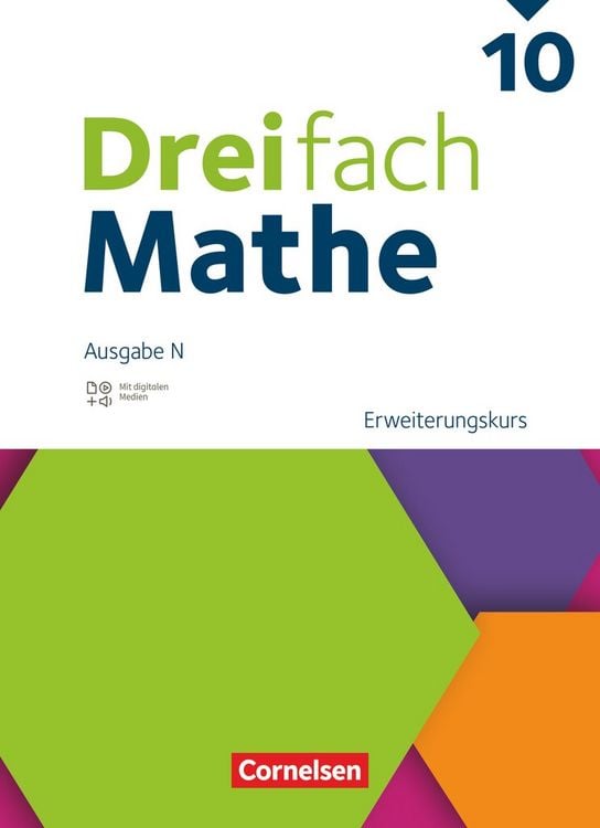 Produktbild: Dreifach Mathe 10. Schuljahr - Ausgabe N - Erweiterungskurs - Schulbuch mit digitalen Hilfen, Erklärfilmen und Wortvertonungen