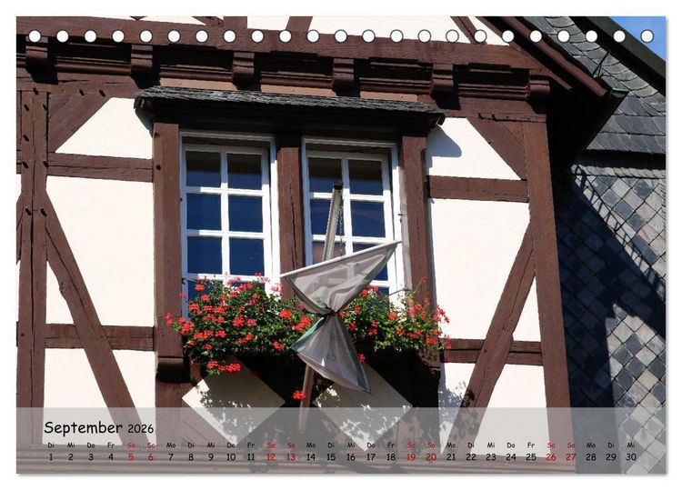 Produktbild: Fachwerkromantik in Hofheim am Taunus (Tischkalender 2026 DIN A5 quer), CALVENDO Monatskalender