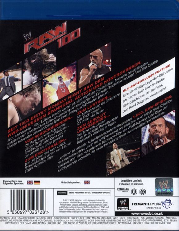 Produktbild: Raw 100 - The Top 100 Moments in Raw History [2 BRs]