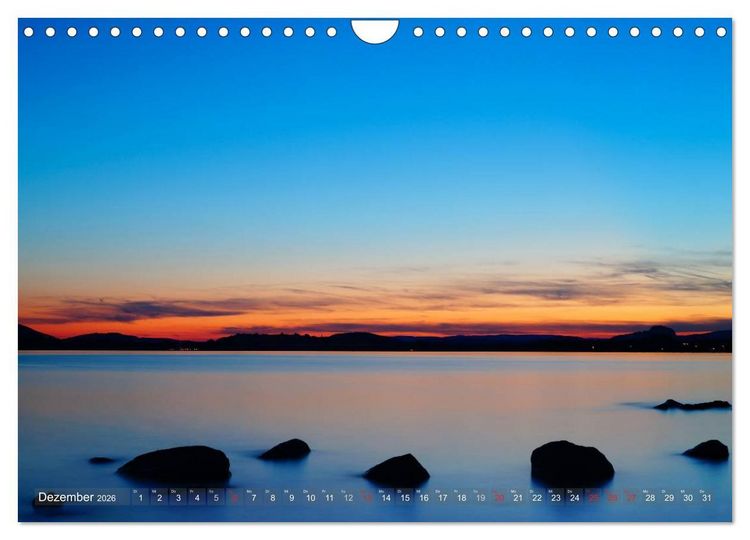 Produktbild: Bodensee zur blauen Stunde (Wandkalender 2026 DIN A4 quer), CALVENDO Monatskalender