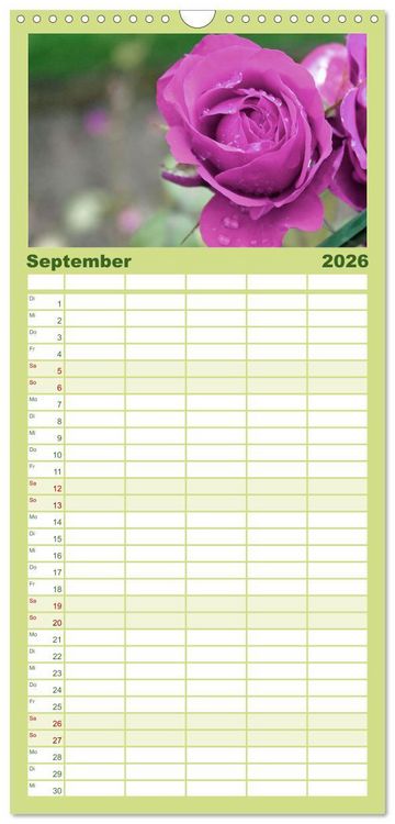 Produktbild: Familienplaner 2026 - Meine kleine Auszeit mit 5 Spalten (Wandkalender, 21 x 45 cm) CALVENDO