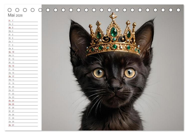 Produktbild: Herzensk&ouml;nige - KI Geburtstagskalender f&uuml;r unsere Bediensteten (Tischkalender 2026 DIN A5 quer), CALVENDO Monatskalender