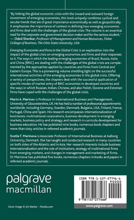 Produktbild: Emerging Economies and Firms in the Global Crisis