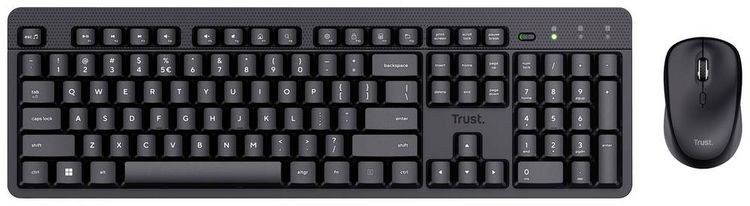 Produktbild: Trust ODY II Bluetooth&reg; Tastatur, Maus-Set mit numerischer Tastatur Deutsch, QWERTZ Schwarz
