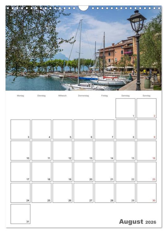 Produktbild: GARDASEE Terminplaner (Wandkalender 2026 DIN A3 hoch), CALVENDO Monatskalender
