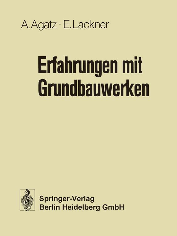Produktbild: Erfahrungen mit Grundbauwerken