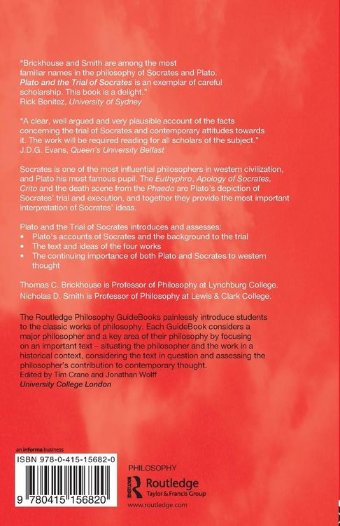 Produktbild: Routledge Philosophy GuideBook to Plato and the Trial of Socrates