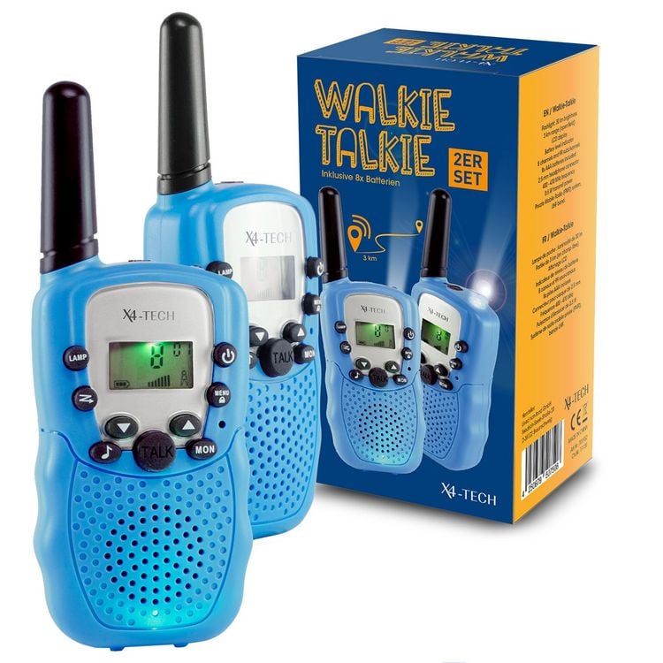Produktbild: X4-TECH Walkie Talkie 2er Set blau