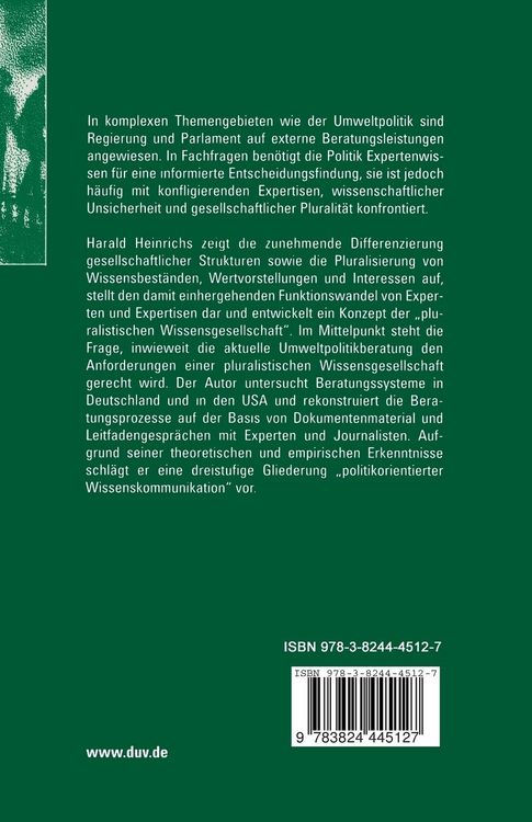 Produktbild: Politikberatung in der Wissensgesellschaft
