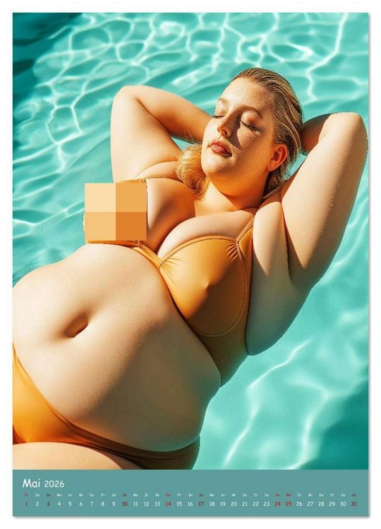 Produktbild: Curvy Pin-up Girls - Verf&uuml;hrerische Rundungen am Pool (Wandkalender 2026 DIN A3 hoch), CALVENDO Monatskalender