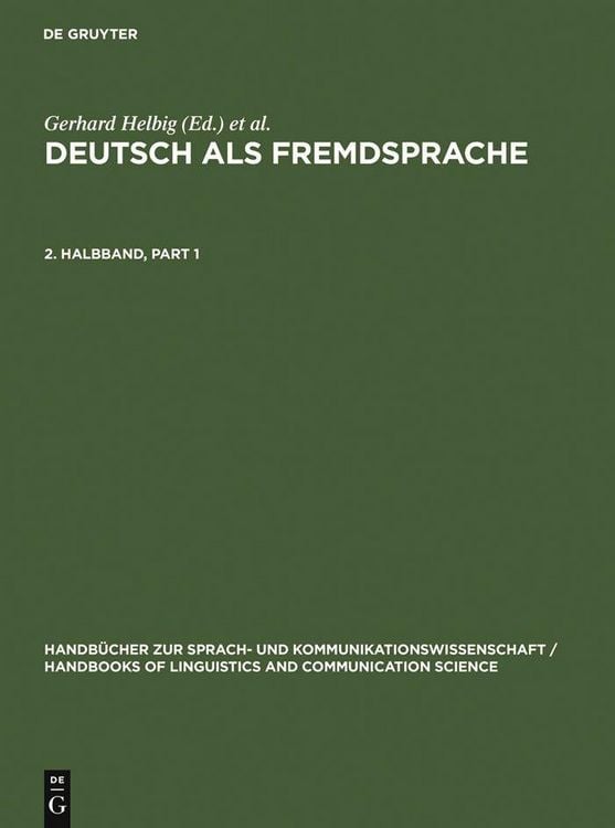 Produktbild: Deutsch als Fremdsprache. 2. Halbband