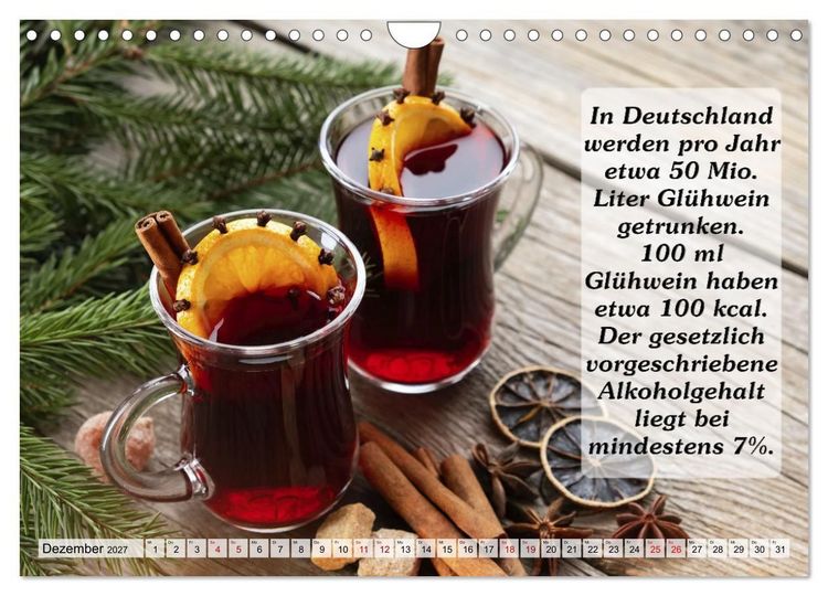 Produktbild: Wissenswertes &uuml;ber Wein (Wandkalender 2027 DIN A4 quer), CALVENDO Monatskalender