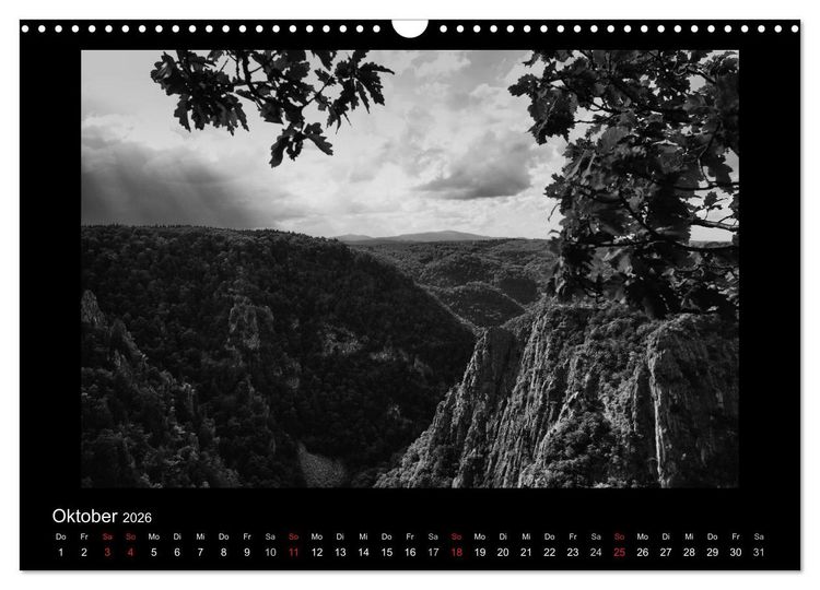 Produktbild: Harz-Bilder in monochrome (Wandkalender 2026 DIN A3 quer), CALVENDO Monatskalender