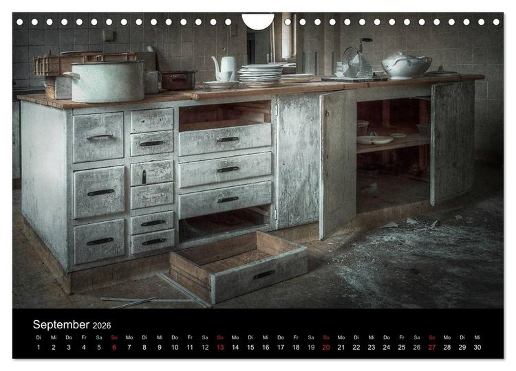 Produktbild: Vergessene und verlassene sch&ouml;ne Orte (Wandkalender 2026 DIN A4 quer), CALVENDO Monatskalender