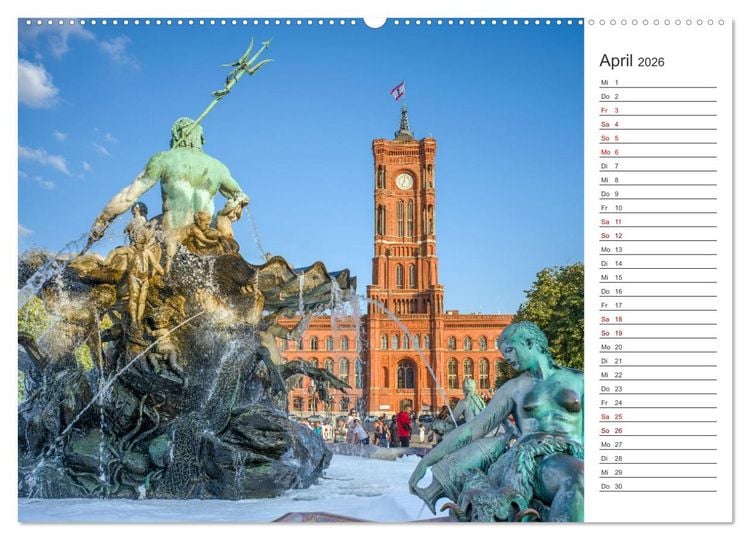 Produktbild: Berlin-Zentrum - Der Planer (hochwertiger Premium Wandkalender 2026 DIN A2 quer), Kunstdruck in Hochglanz