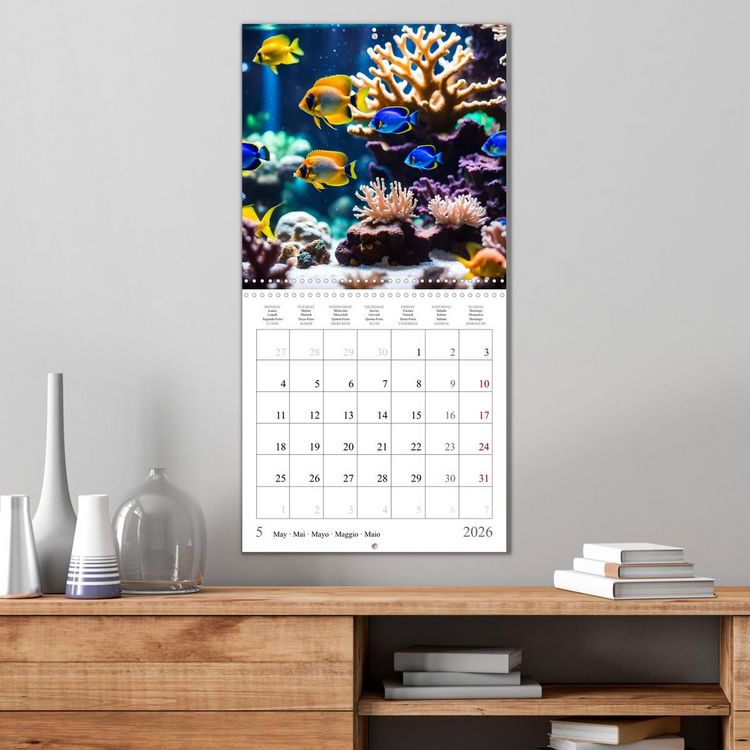 Produktbild: Colourful AI aquariums (Wall Calendar 2026 12 &times; 12 Inch) CALVENDO 12 Month Wall Calendar