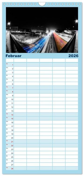 Produktbild: Familienplaner 2026 - STUTTGART 2026 auf den zweiten Blick mit 5 Spalten (Wandkalender, 21 x 45 cm) CALVENDO