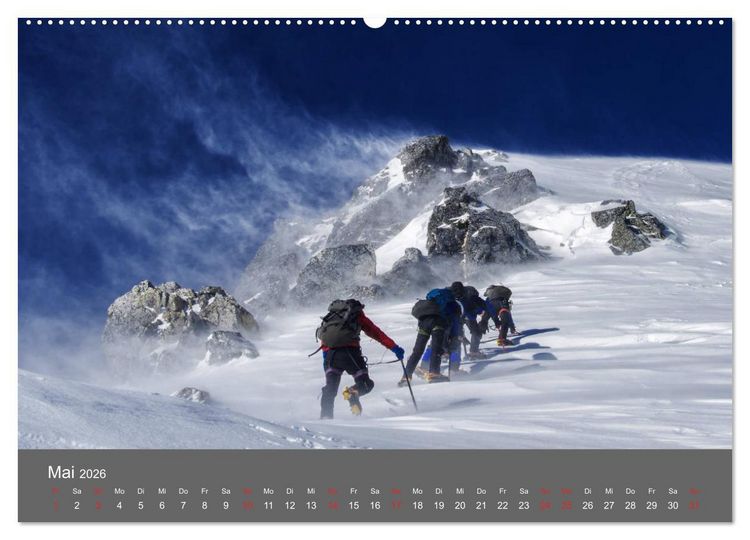 Produktbild: Bergsteigen - Extremsport am Limit (hochwertiger Premium Wandkalender 2026 DIN A2 quer), Kunstdruck in Hochglanz