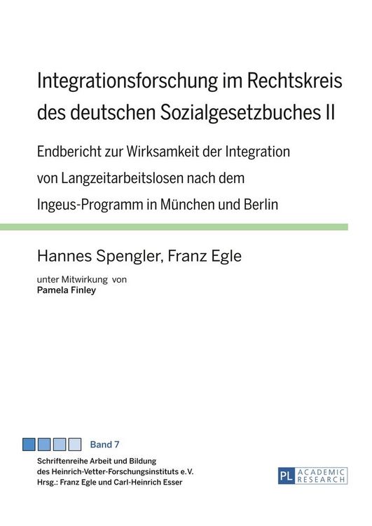 Produktbild: Integrationsforschung im Rechtskreis des deutschen Sozialgesetzbuches II