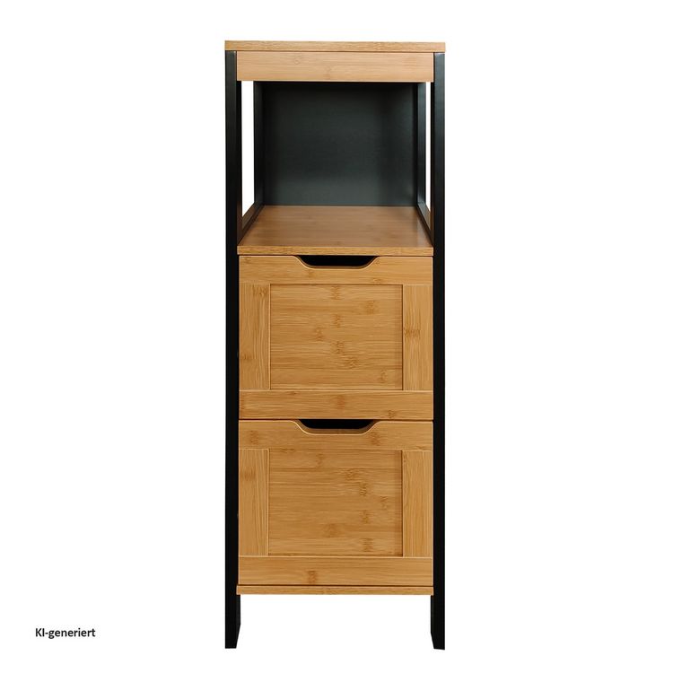 HTI-Living Beistellschränkchen mit 2 Schubladen Schwarz Holzoptik kaufen