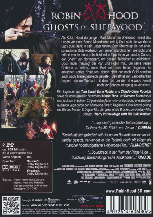 Produktbild: Robin Hood - Ghosts of Sherwood - Abenteuer Fassung (+ anaglyphe 3D DVD) (+ 2 3D-Brillen)