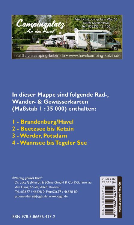 Produktbild: Rad-, Wander- und Gew&auml;sserkarten Havelseen