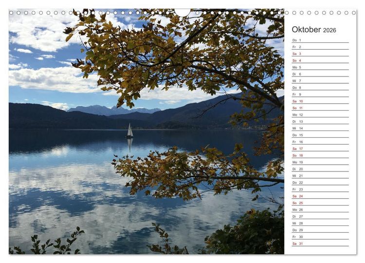 Produktbild: Alpenauszeit - Traumhafte Bergmomente am Wasser (Wandkalender 2026 DIN A3 quer), CALVENDO Monatskalender