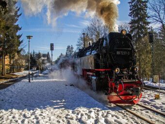 Produktbild: CALVENDO Puzzle Auf Bergfahrt zum Harzer Brocken | 1000 Teile Lege-Gr&ouml;&szlig;e 64x48cm Foto-Puzzle f&uuml;r gl&uuml;ckliche Stunden