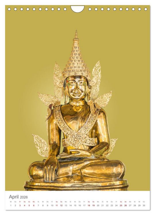 Produktbild: Buddha tr&auml;gt Gold (Wandkalender 2026 DIN A4 hoch), CALVENDO Monatskalender
