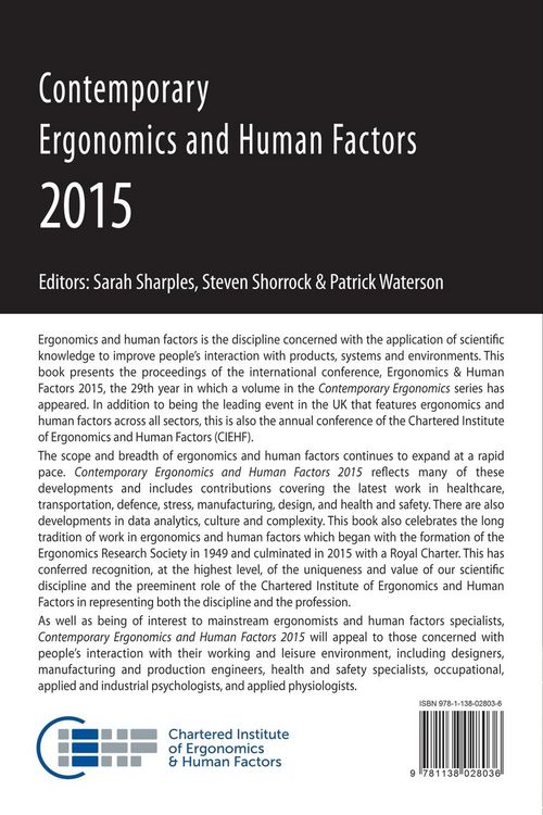 Produktbild: Contemporary Ergonomics and Human Factors 2015