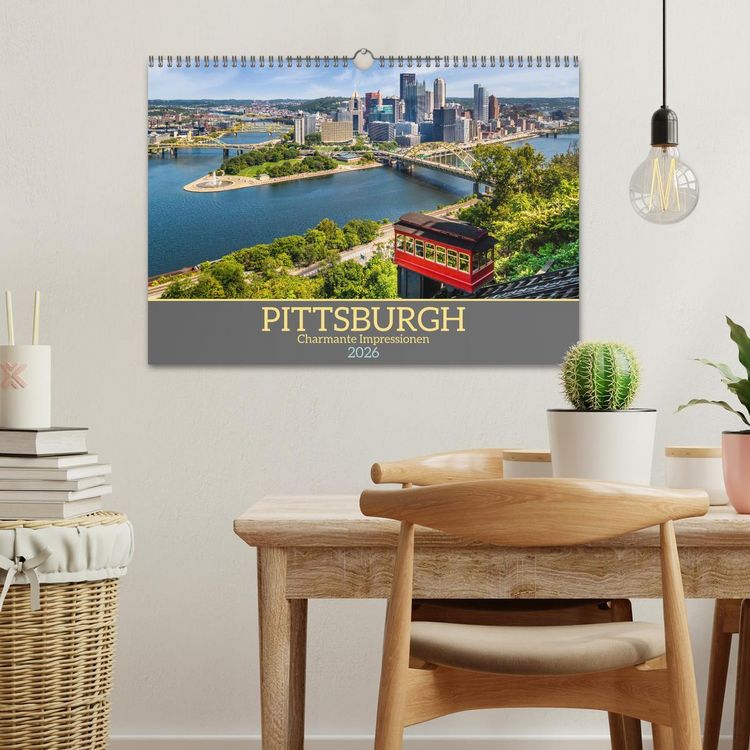 Produktbild: PITTSBURGH Charmante Impressionen (Wandkalender 2026 DIN A3 quer), CALVENDO Monatskalender