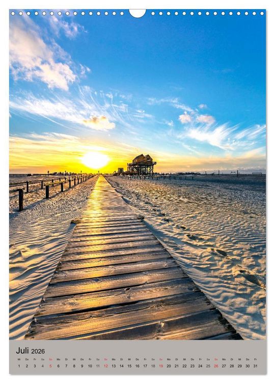 Produktbild: NORDSEEFLAIR - St. Peter Ording und Westerhever (Wandkalender 2026 DIN A3 hoch), CALVENDO Monatskalender