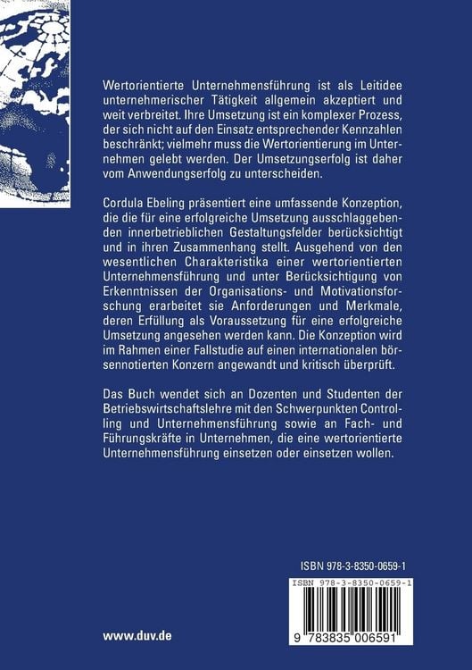 Produktbild: Erfolgsfaktoren einer wertorientierten Unternehmensf&uuml;hrung