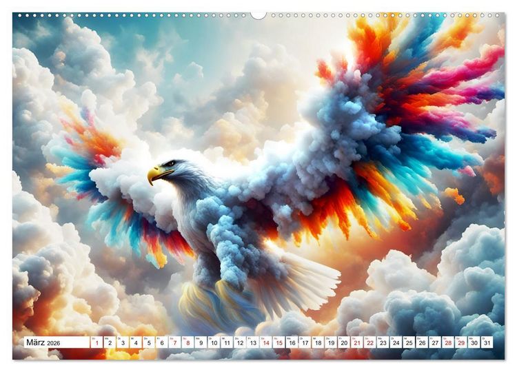 Produktbild: Wolkenkreaturen (hochwertiger Premium Wandkalender 2026 DIN A2 quer), Kunstdruck in Hochglanz