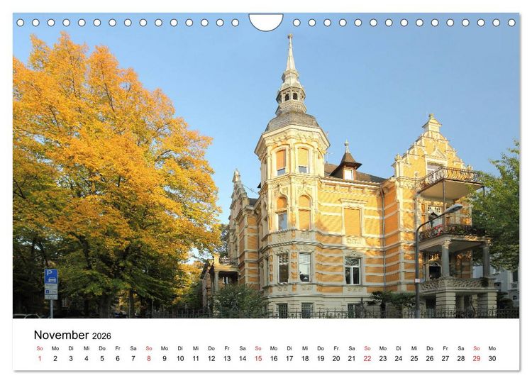 Produktbild: Wiesbaden - Stadt der Villen (Wandkalender 2026 DIN A4 quer), CALVENDO Monatskalender