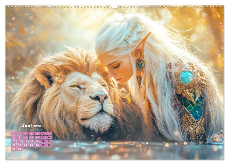 Produktbild: Fantasie ist Trumpf - Ein Blick in eine Fantasiewelt (hochwertiger Premium Wandkalender 2026 DIN A2 quer), Kunstdruck in Hochglanz