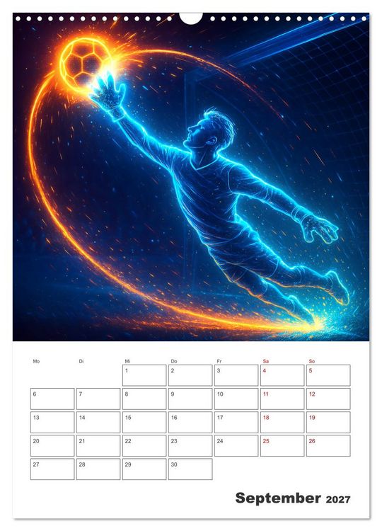 Produktbild: Vision Fu&szlig;ball Licht - Kraft - Spiel (Wandkalender 2027 DIN A3 hoch), CALVENDO Monatskalender