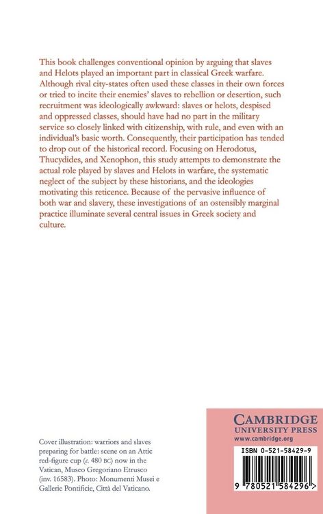 Produktbild: Slaves, Warfare, and Ideology in the Greek Historians