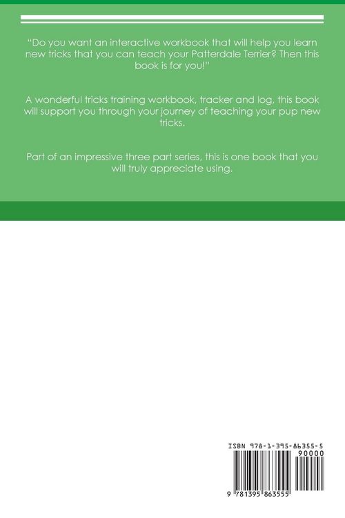 Produktbild: Patterdale Terrier Tricks Training Patterdale Terrier Tricks & Games Training Tracker & Workbook. Includes