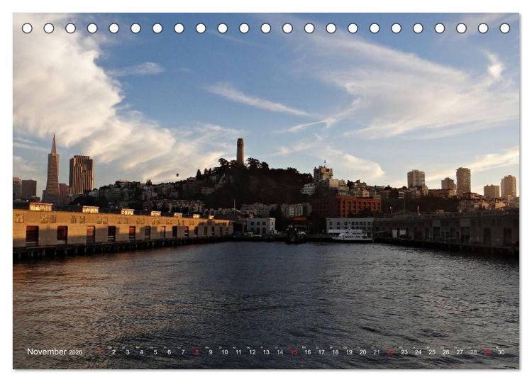 Produktbild: San Francisco Westk&uuml;ste USA (Tischkalender 2026 DIN A5 quer), CALVENDO Monatskalender