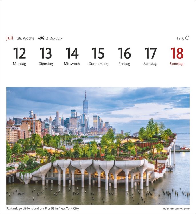 Produktbild: USA Sehnsuchtskalender 2027 - Wochenkalender mit 53 Postkarten