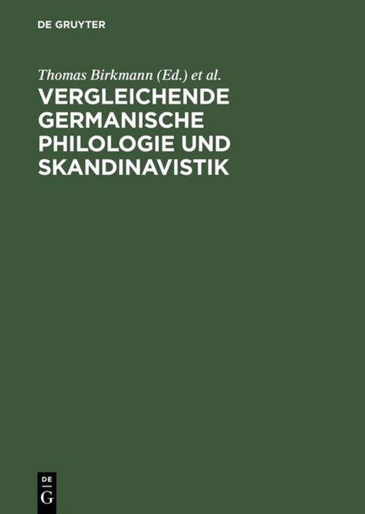 Produktbild: Vergleichende Germanische Philologie und Skandinavistik
