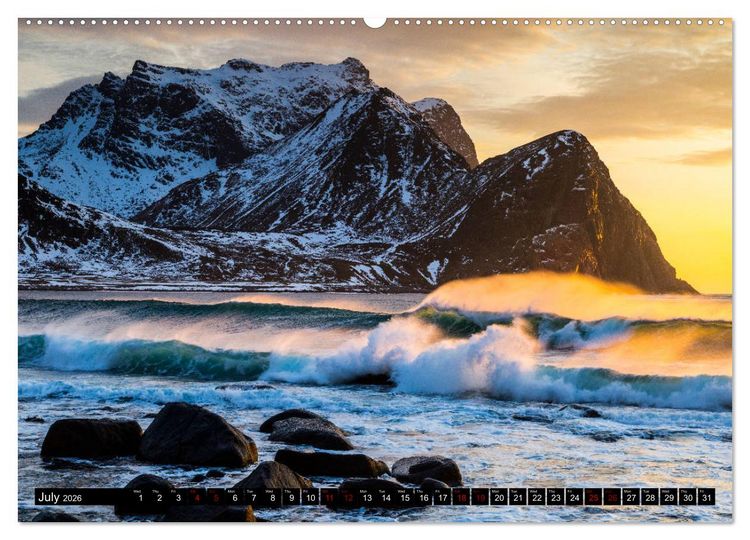 Produktbild: Lofoten. Nature Water Light (High Quality Premium Wall Calendar 2026 DIN A2 landscape),CALVENDO 12 Month Wall Calendar