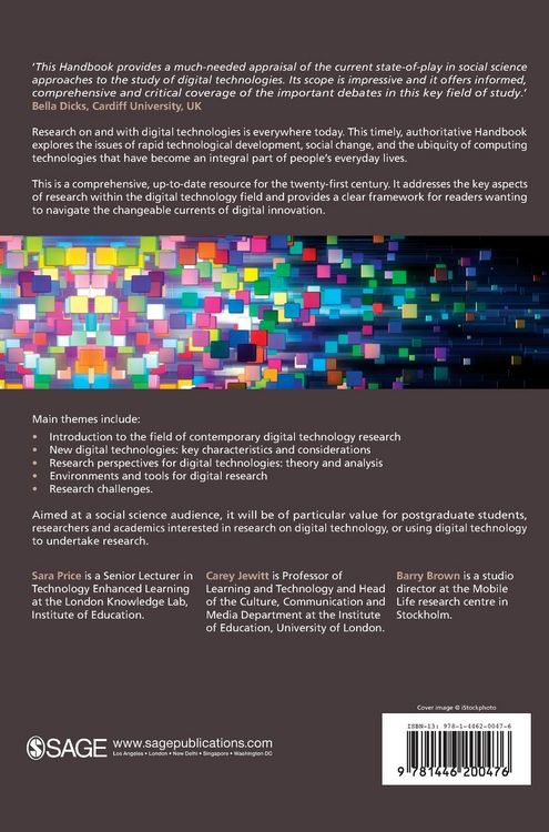 Produktbild: The SAGE Handbook of Digital Technology Research