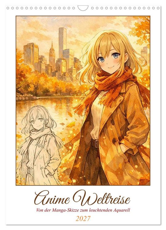 Produktbild: Anime Weltreise (Wandkalender 2027 DIN A3 hoch), CALVENDO Monatskalender