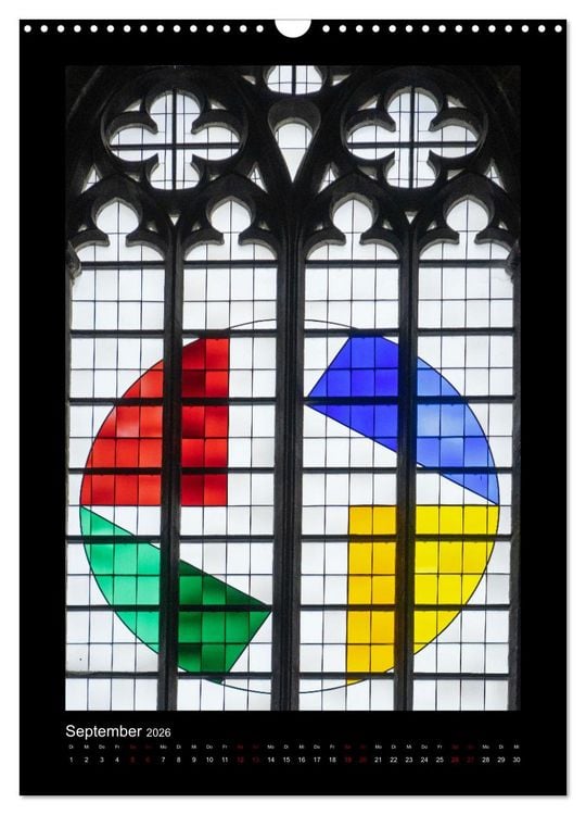 Produktbild: Kirchenfenster - Sakrale Glaskunst (Wandkalender 2026 DIN A3 hoch), CALVENDO Monatskalender