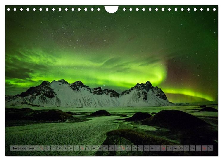 Produktbild: Island im Winter (Wandkalender 2026 DIN A4 quer), CALVENDO Monatskalender